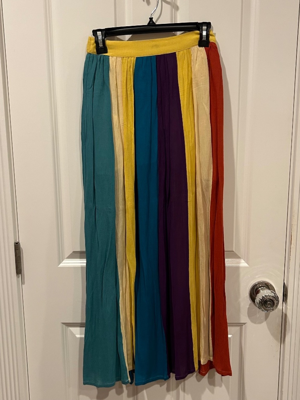 Rocks and Indigo Multicolor Striped Maxi Skirt Size Small